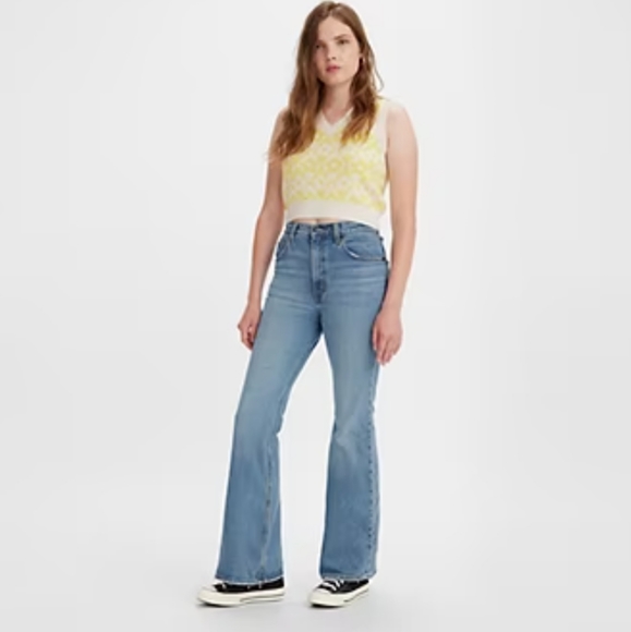 Levi's Premium 70'S HIGH FLARE WOMEN'S JEANS - Picture 1 of 13